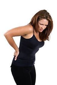 Dureri de spate inferioare la o femeie cu osteochondroză